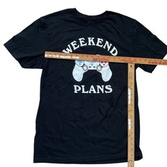 Weekend Plans Video Game Controller Graphic T-Shirt Black Sz M Gamer Lounge Wear