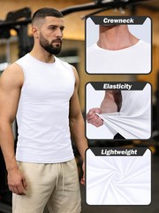 Men’s 3 Pack Mesh Active Athletic Tank Tops, Quick Dry Moisture Wicking Perfo…