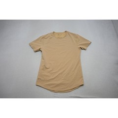 BYLT Drop Cut Lux T-Shirt Mens Medium Tan Perforated Short Sleeve Excellent