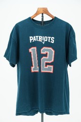 NFL Team Apparel Tom Brady New England Patriots Shirt #12 Men XL Navy Tee
