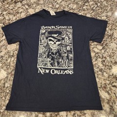 Voodoo Baron Samedi T-SHIRT – Top Hat Sugar Skull Creepy Halloween Mardi Gras S