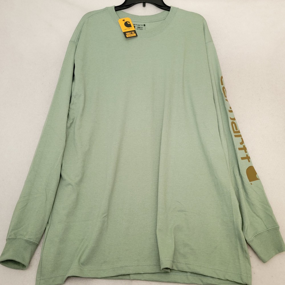 CARHARTT Shirt ADULT EXTRA LARGE XL GREEN WORK WEAR HEAVYWEIGHT Long Sleeve NWT
