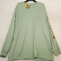 CARHARTT Shirt ADULT EXTRA LARGE XL GREEN WORK WEAR HEAVYWEIGHT Long Sleeve NWT