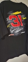 Ryan Newman #31 Checkered Flag Black CAT Torque Men’s 3XL Graphic Print T-Shirt