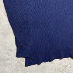 Vintage 90s Northwest Territory Thermal Henley Shirt XL Navy Waffle Made In USA