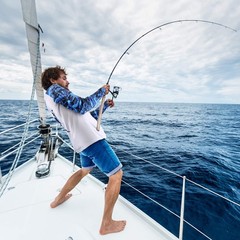 Men’s Long Sleeve Fishing Shirts UPF 50 UV Protection Sun Guard T-Shirts for