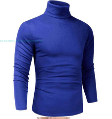 Men Lightweight Long Sleeve Knitted Pullover Tops Turtleneck base layer T-Shirts