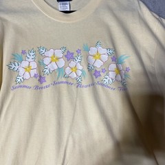 Vintage Summer Floral TShirt Adult Large Yellow Hawaiian Grandmacore Y2K 90s