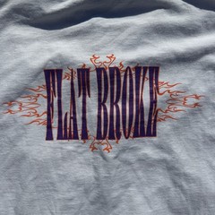 Vintage Flat Broke Graphic T-Shirt XXL White