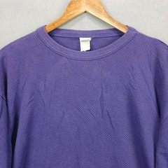 Vintage Russell Athletic T-Shirt Mens Large Purple Mesh Short Sleeve Crew Neck