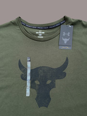 Under Armour Project Rock Brahma Bull Men’s Long Sleeve T-Shirt 2XL Loose Green