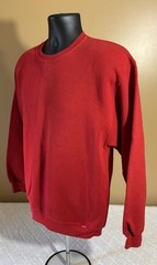 Vintage Russell Athletic 90s Blank Red Pullover Sweatshirt Unisex Size M