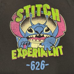 Disney Lilo & Stitch Experiment 626 Graphic T-Shirt Black Size Medium