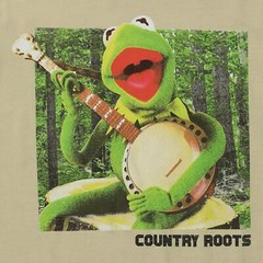 NEW Kermit The Frog ‘Country Roots’ Graphic Tee T-Shirt Adult Medium Tan NWT