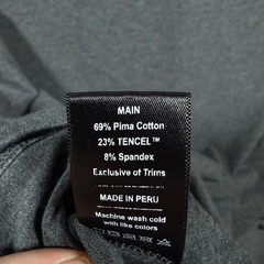 Public Rec Mens Medium Long Sleeve Henley Shirt Gray Pima Cotton Blend Size M