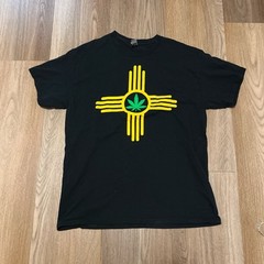 Marijuana Weed New Mexico USA State Mens Large Short Sleeve T-Shirt