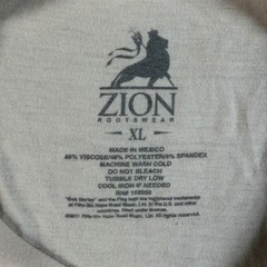 Zion Rootswear Bob Marley Muscle Tank Top Cream XL Reggae Rasta Sleeveless