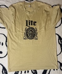 Vtg 80s (Miller) Lite A Fine Pilsner Beer T Shirt Single Stitch UNWORN Men’s M/L