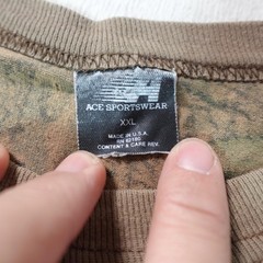 Vintage Ace Sportswear Trebark Camo Shirt Mens 2XL Brown Pocket Hunting USA 90s