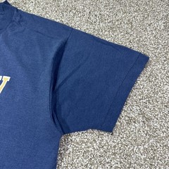 80s University Of Delaware Tee Size XL Polycotton Blue On The Velva Sheen Tag
