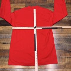 Vintage Fruit Of The Loom Mock Neck Long Sleeve Tee Shirt Mens Medium FOTL New