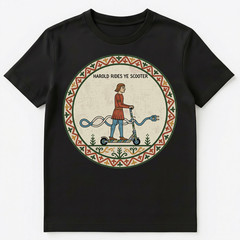 History Scooter Rider Medieval Tapestry Unisex T-Shirt