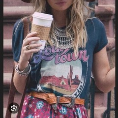 Spell Gypsy Collective Vintage Folk town Tee. S