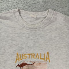 Australia Shirt Mens Large White Brisbane Kangaroo Embroidered Comfort Tee