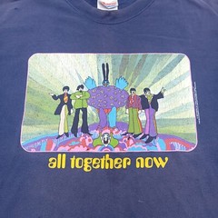 The Beatles T-Shirt Mens L Blue All Together Now 1993 Yellow Submarine