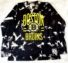 Calhoun Boston Bruins Long Sleeve T-Shirt Mens Size XL Crystal Tie Dye