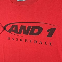 Vtg AND1 Fundamentals T Shirt Mens L Red Made In USA Basketball