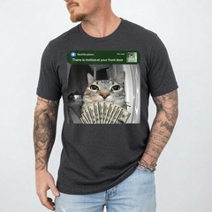 There is Motion at Your Front Door Funny Cat Motion Meme T-Shirt