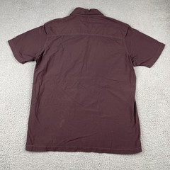 Kuhl Outdoors Button Up Pocket Adventure Shirt Micro Plaid Nylon Medium Maroon