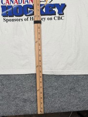 Vintage 90s I Am Canadian Hockey CBC T-Shirt Hanes Heavyweight XL 50/50