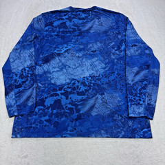 Real Tree Rash Guard Shirt Men XL Blue Ocean Camo Fishing LS Beach Outdoors