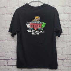 NWOT Baby Milo Store Tshirt By A Bathing Ape BAPE Black Sz M Back Pagoda Graphic