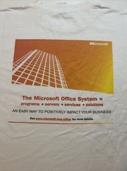 Vtg Microsoft Office System Logo Large T Shirt Sealed Promotional Shrink Wrapped