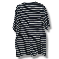 Chaps Ralph Lauren Men’s Striped T-Shirt Crew Neck Casual Top Navy Large Vintage
