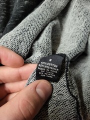 Mens Carbon Brand Longer Length Gray Tshirt Size S