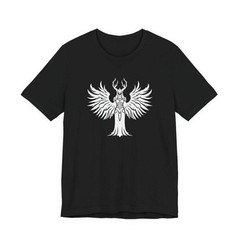 Winged Valkyrie Antler Wings Norse T-Shirt | Viking Graphic Unisex Tee