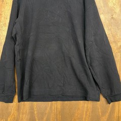 Uniqlo Mens Shirt Black Thick High Neck Stretch Minimalist Dark Academia L