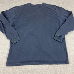Carhartt Shirt Mens Large Blue Long Sleeve Pocket Workwear Tee Relaxed Fit