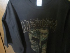 7.62 Design T-shirt for Patriots and Men of Arms – Marines – Black XL Port & Co.