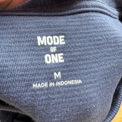 Mode of One Mens Ottoman Tee Caspian Waters Navy Blue Ribbed T-Shirt Medium NEW