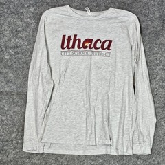 Ithaca City School District Graphic T Shirt Adult XL Gray L/S 6,000+ Thinkers