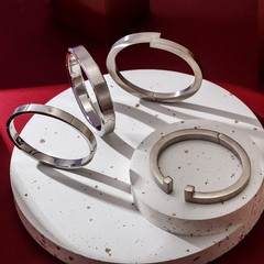 Silver Men’s Cuff Bracelets, Magnetic Clasps Bangle Bracelet for Men, 316L St…