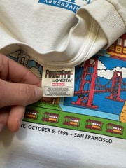 Vintage Bridge to Bridge Race T Shirt KNBR 68 KFOG Men’s Size Large Made in USA