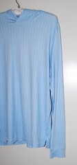 NWT Johnnie-O Men’s Malibu Blue Wave Print LS Hooded Suni Sun Shirt sz S