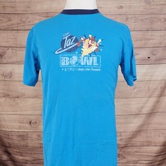 VINTAGE LOONEY TUNES ATOMIC TAX BOWL CARTOON T-SHIRT SIZE L/XL (21X27)