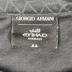 Etihad Airways Giorgio Armani Shirt M/L First Class Long Sleeve Henley Geometric